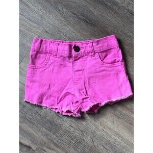Garanimals Toddler Girls Pink Denim Shorts - Size 3T - EUC Frayed Hem